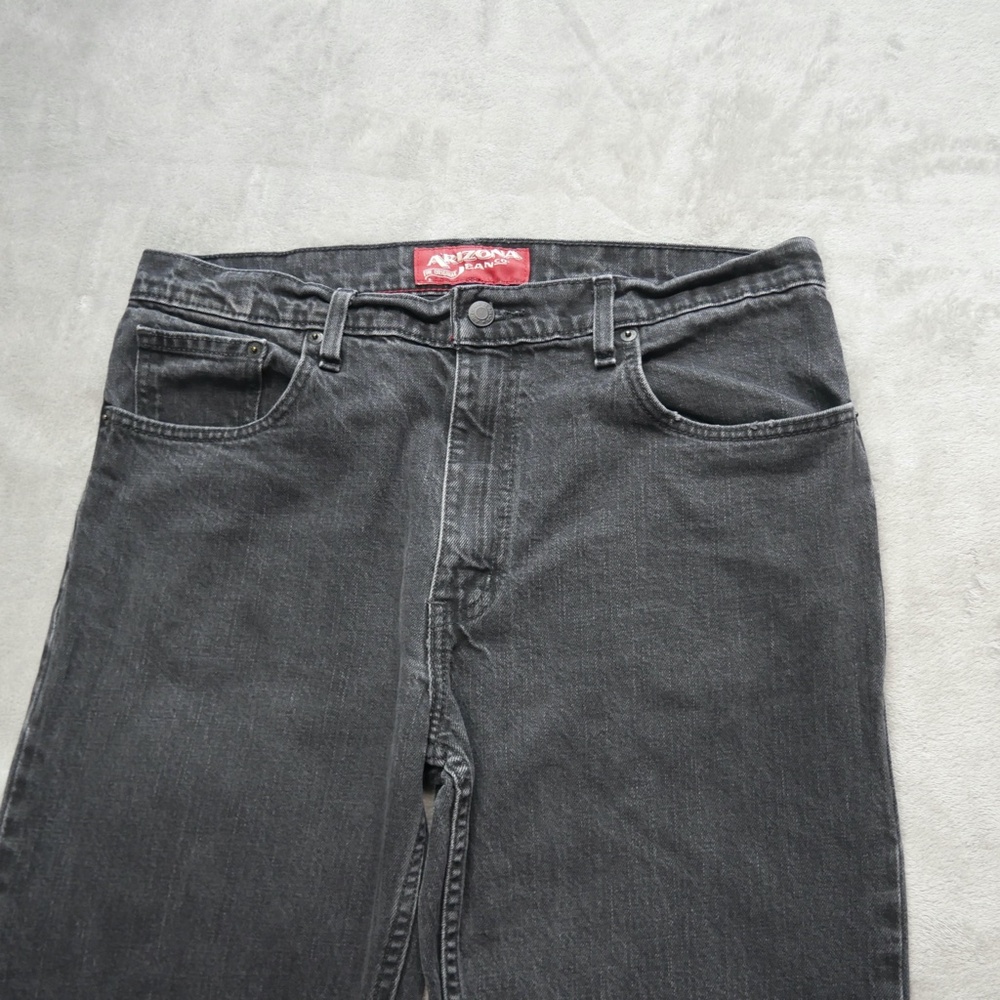 Arizona Jean Co Mens Size 34x32 Black Denim Straight Leg Jeans Streetwear Casual - Picture 4 of 12